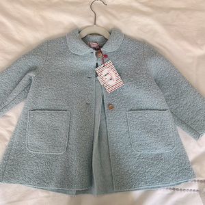 NWT. La Coqueta. Beautiful wool toddler coat